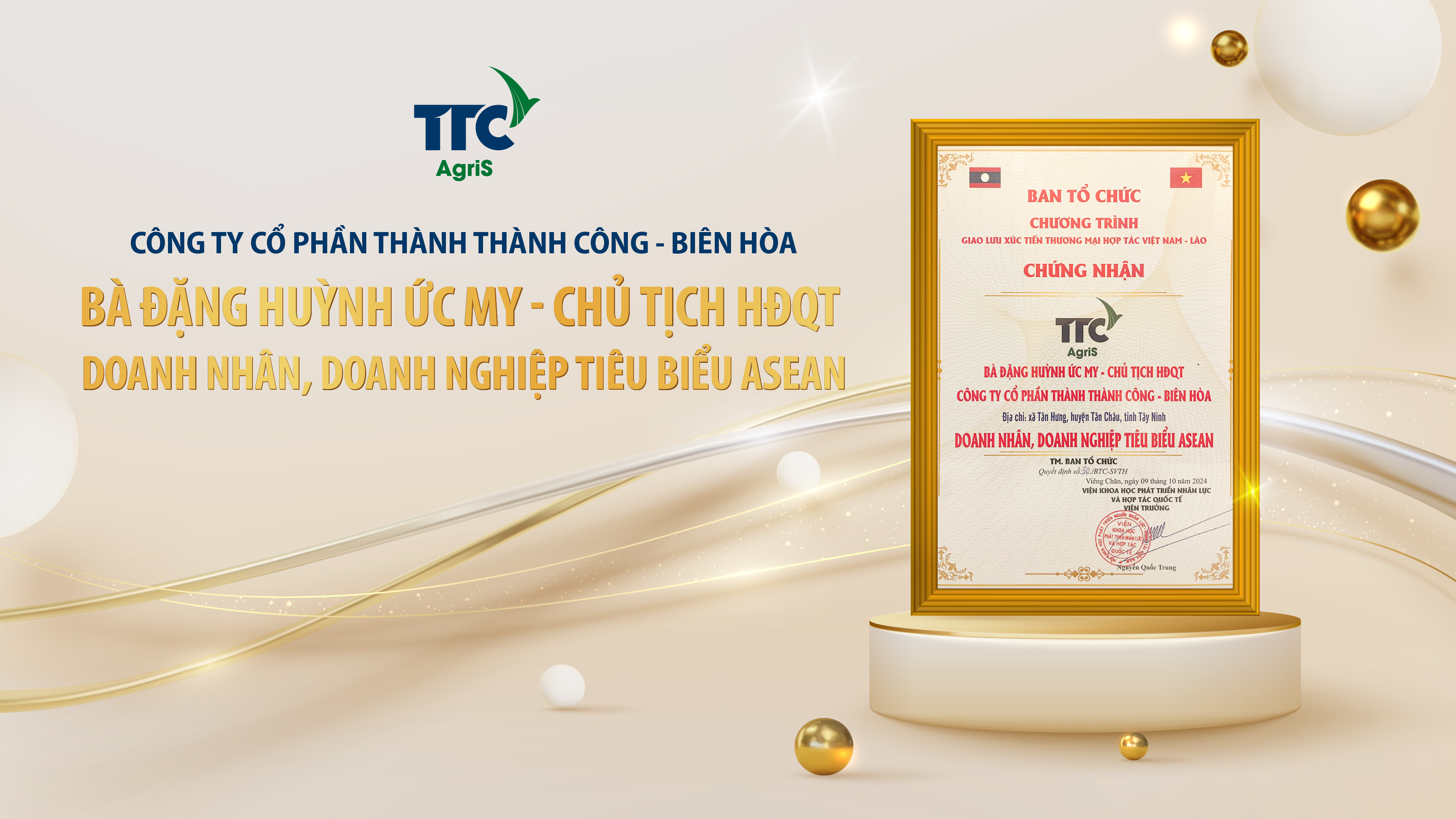 TTC AgriS tham dự hội nghị thượng đỉnh kinh doanh và đầu tư ASEAN - tiếp tục khẳng định vị thế doanh nghiệp nông nghiệp bền vững hàng đầu khu vực Đông Nam Á